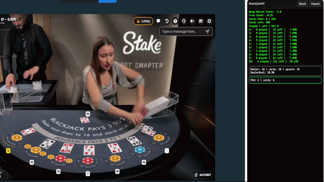BlackjackEv demo gif